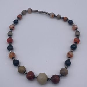 Multicolour Gemstone Beaded Necklace